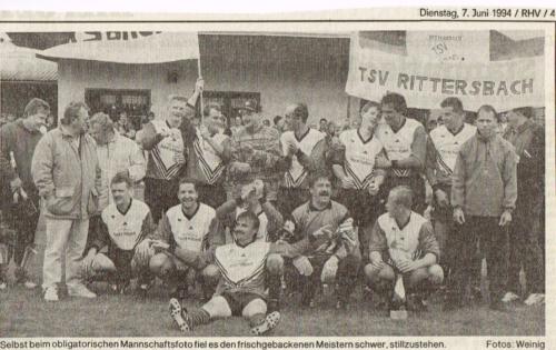 1994 - Aufstieg in Bezirksliga